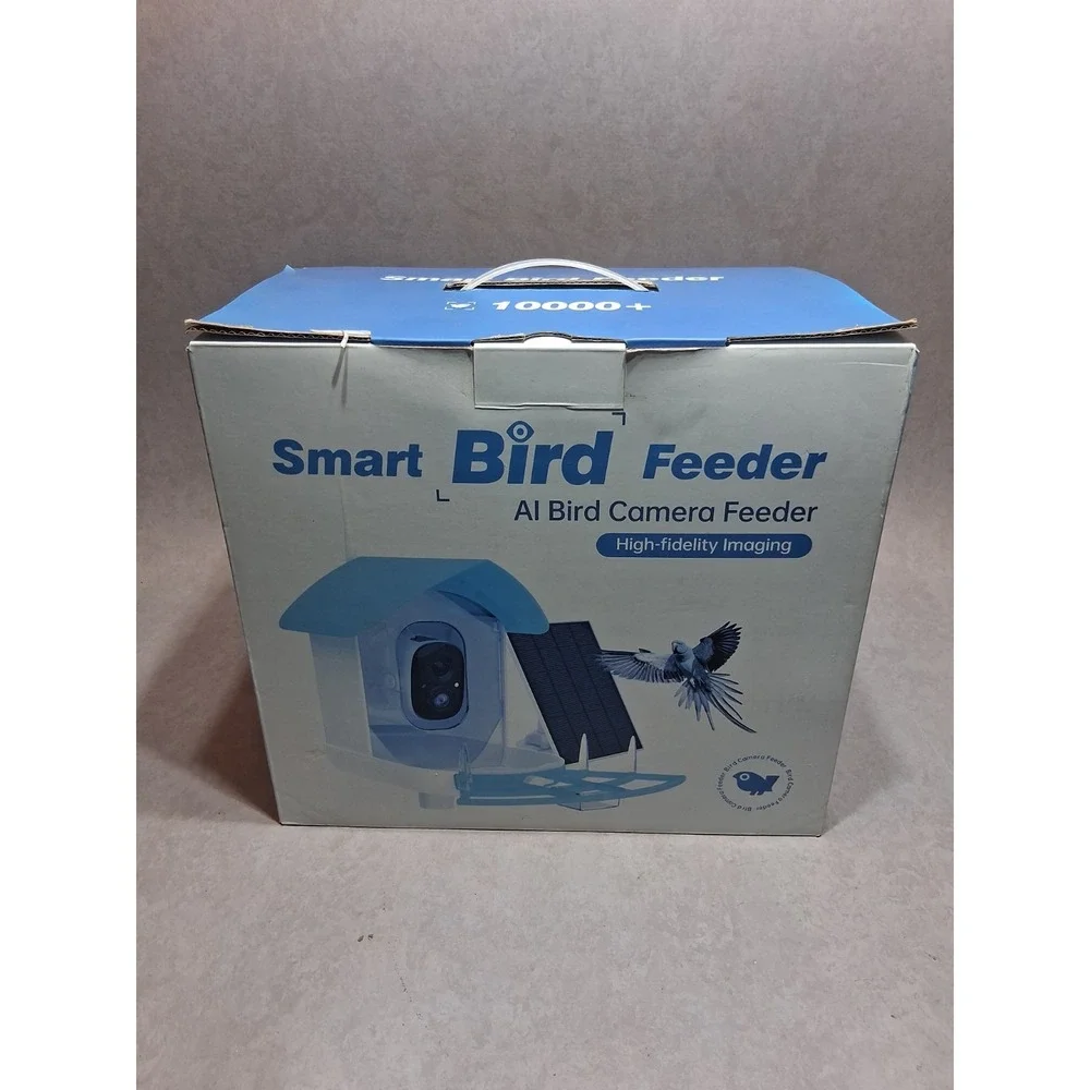 Smart Bird Feeder W/ Camera AI Identify 10000 Bird Species Solar Powered Bird